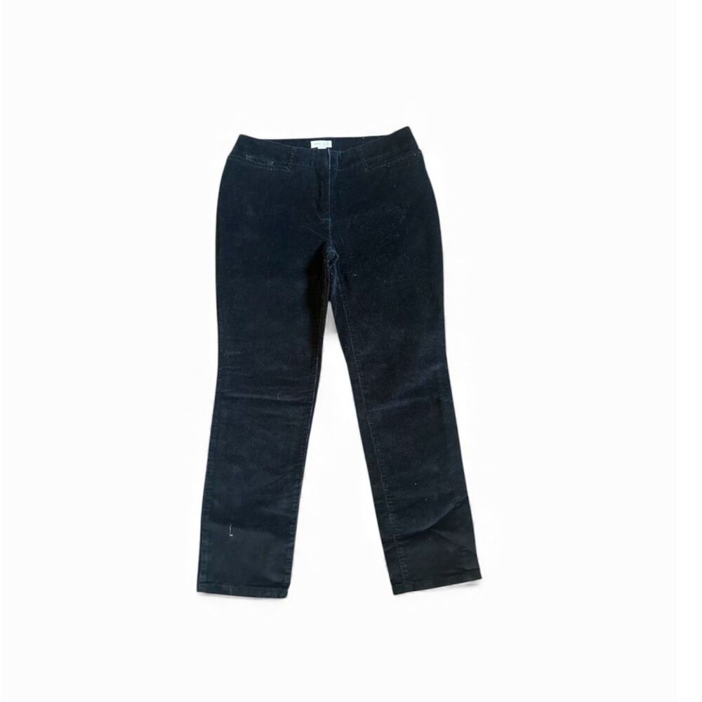 J. Jill Corduroy Pants Women’s 2 Office Academia Straight Leg Black Trousers